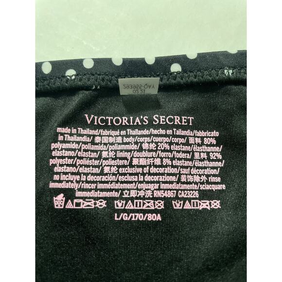 Victoria’s Secret Black & White Polka Bikini Bottom Size L - Picture 9 of 9